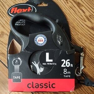 Flexi Classic Large Retractable Leash - Black-new